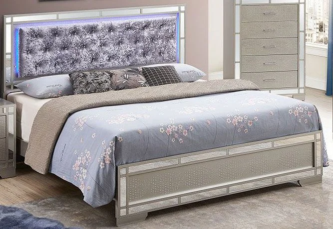 Glory Furniture G6600A Twin Platform Bed in Silver Champagne