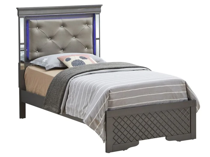 Glory Furniture G6702C Twin Platform Bed in Metalic Black