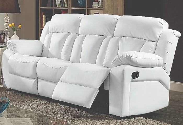 Glory Furniture G682 Reclining Sofa in White G682-RS
