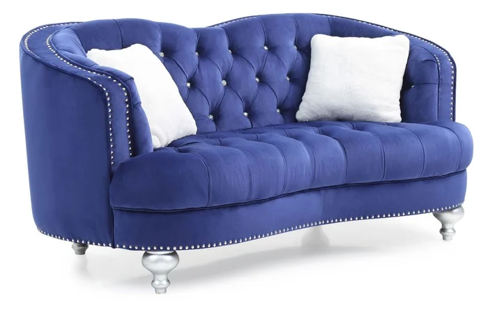 Glory Furniture G750 Loveseat in Blue G750-L