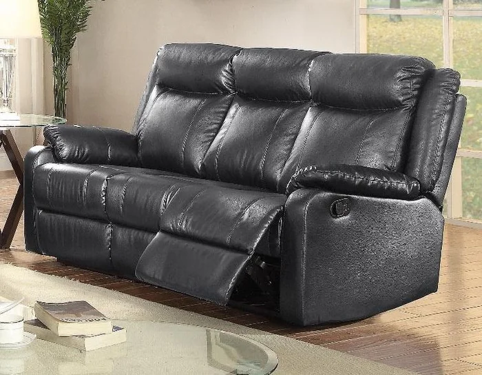 Glory Furniture G761A Reclining Sofa in Black G761A-RS