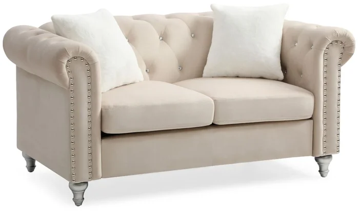 Glory Furniture G867A Loveseat in Ivory G867A-L