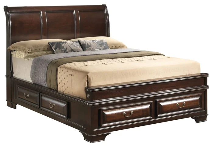 Glory Furniture G8875A King Bed With Six Drawers in Cappuccino G8875A-KB