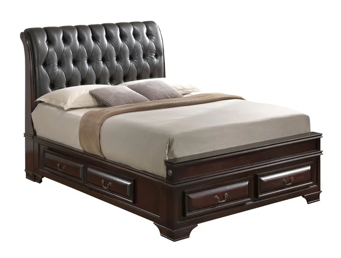 Glory Furniture G8875E King Storage Bed in Cappaccino G8875E-KB5