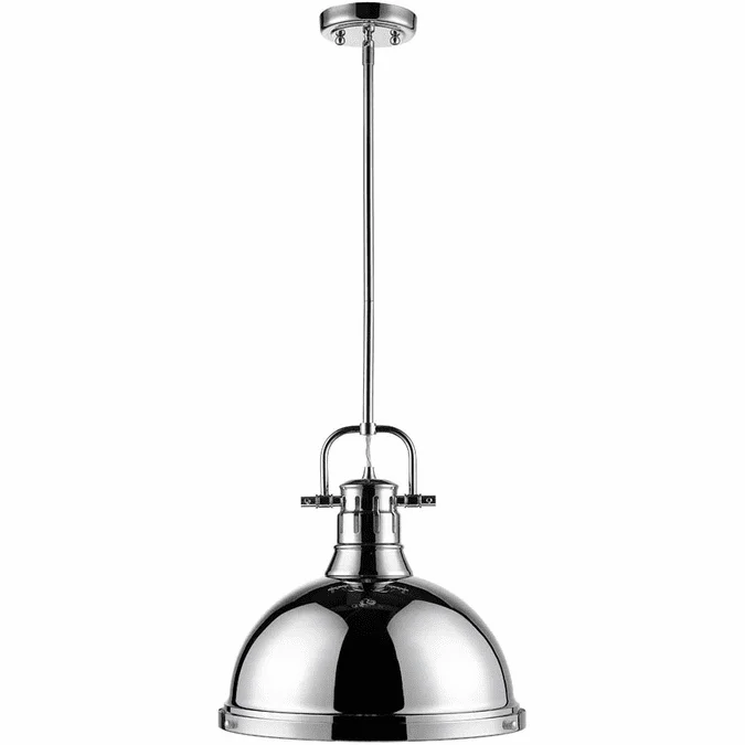 Golden Lighting 3604-L-CH-CH Duncan Contemporary Chrome Pendant Lighting