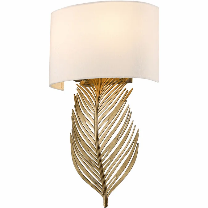 Golden Lighting 6930-WSC VFG-IL Cay Contemporary Vintage Fired Gold Lamp Sconce