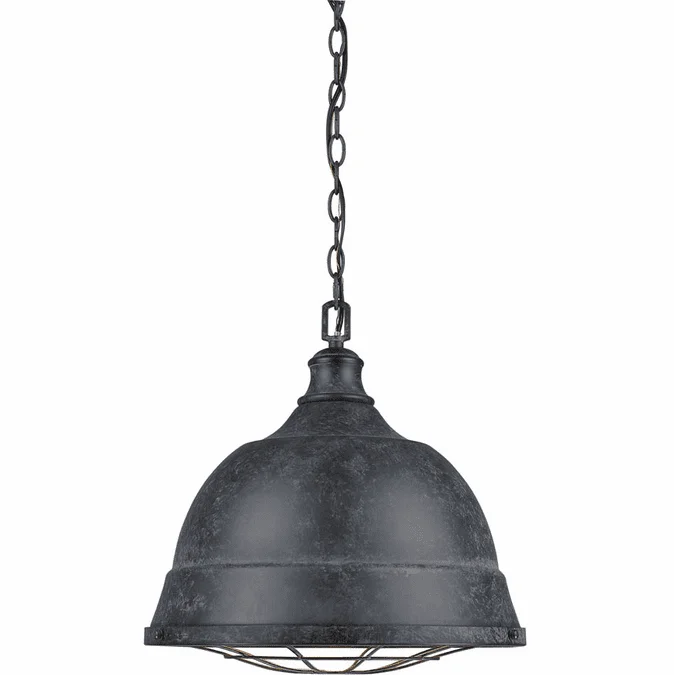 Golden Lighting 7312-L-BP Bartlett Nautical Black Patina Pendant Lamp