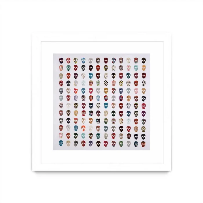 Gorgeous Crowd Matted and Framed White 30×30 Wall Art|uvre dart murale encadre blanche et mate Gorgeous Crowd 30×30