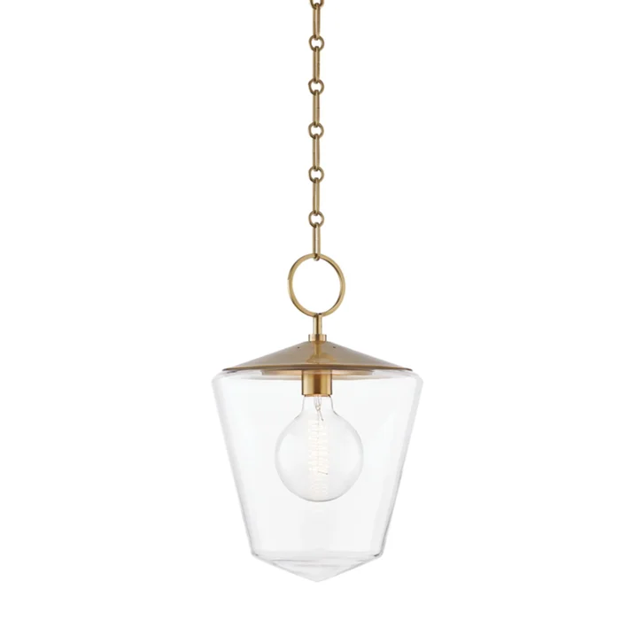 Greene 1-Light Pendant in Aged Brass 11.75L x 11.75W x 18.25H