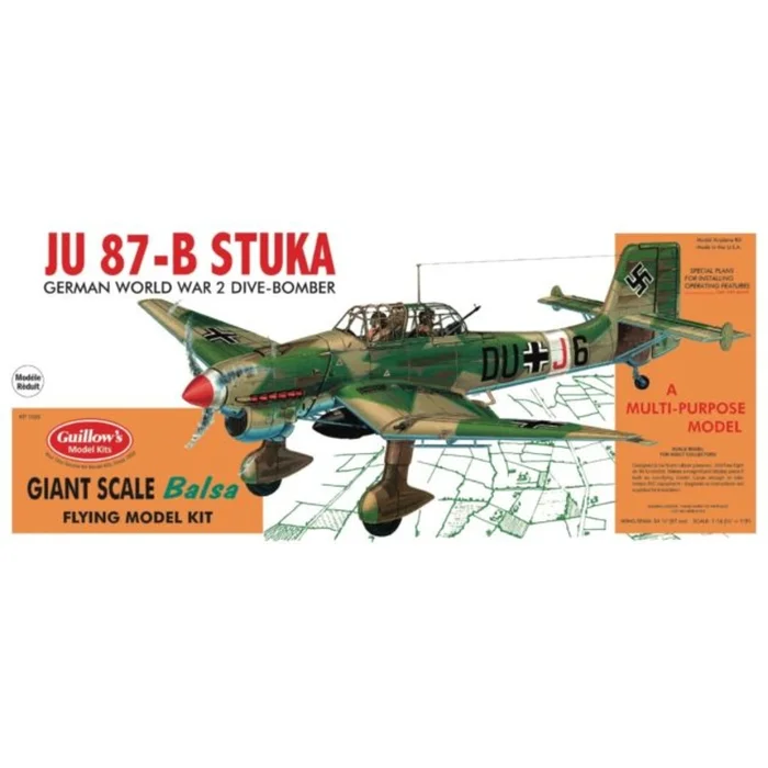 GUILLOWS JU 87-B Stuka Balsa Model Kit 1:16 – GUILL1002