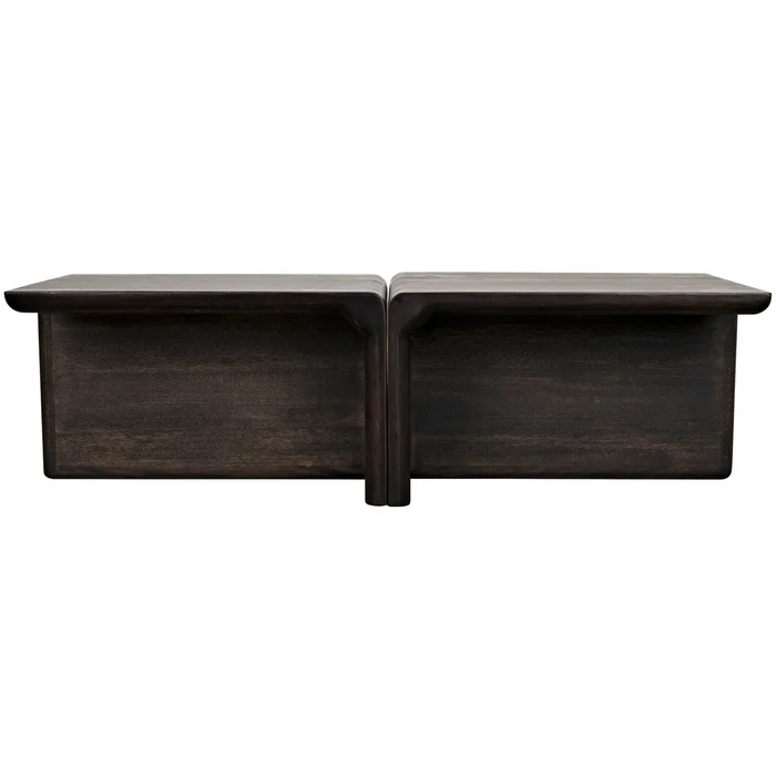 hagen coffee table, ebony walnut