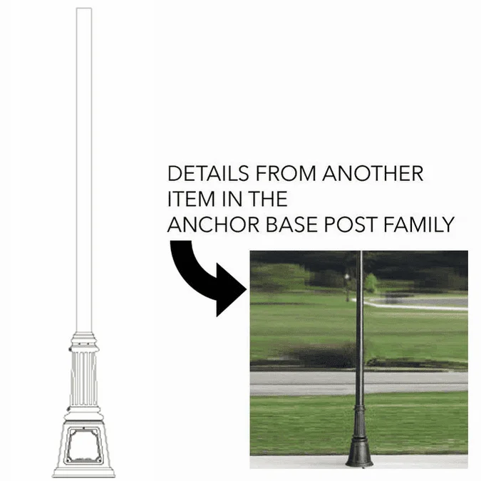 Hanover Lantern 387-8 Chesapeake 8 Foot Anchor Base Post Outdoor Post