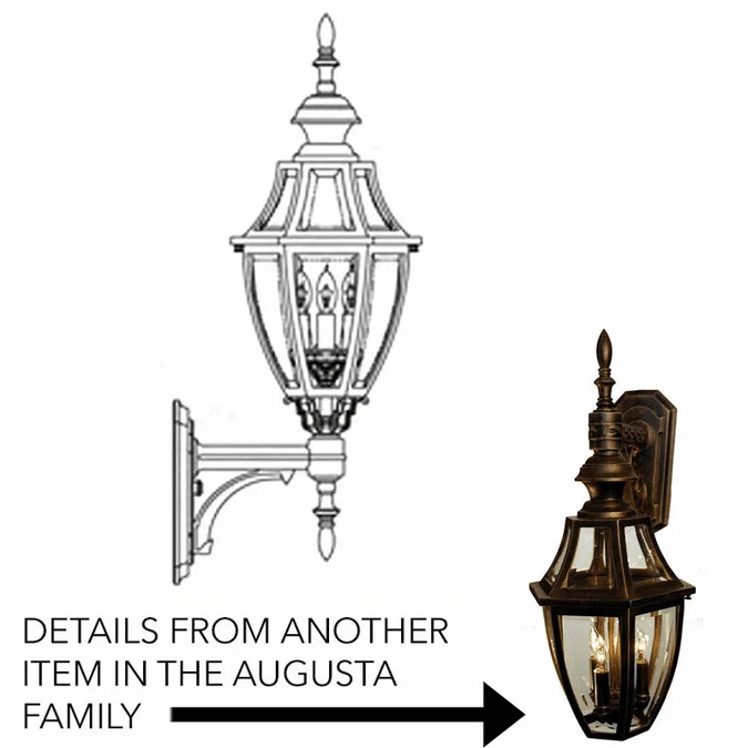 Hanover Lantern B13410 Augusta Medium Traditional Outdoor Light Sconce