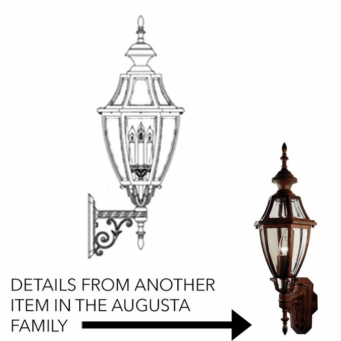 Hanover Lantern B13670 Augusta Large Traditional Outdoor Wall Sconce Lighting