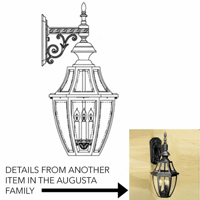 Hanover Lantern B13672 Augusta Large Traditional Exterior Wall Light Fixture