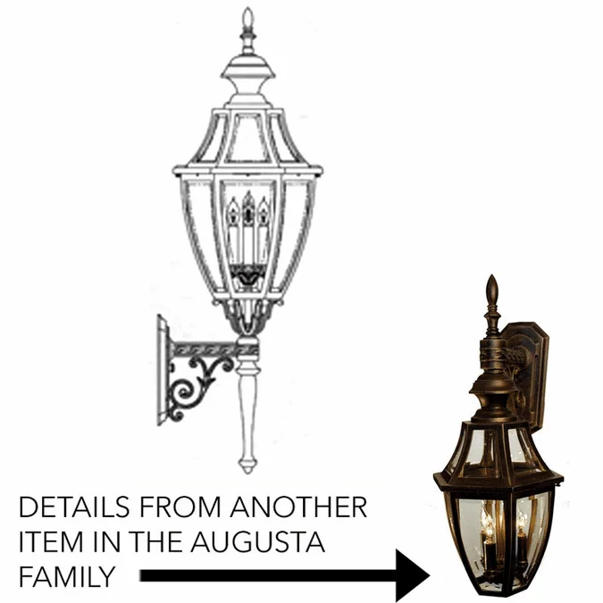 Hanover Lantern B13675 Augusta Large Traditional Exterior Wall Sconce