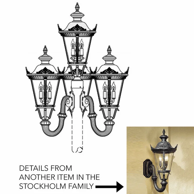 Hanover Lantern B533FSM-31 Stockholm Small Traditional Outdoor Lamp Post Light Fixture