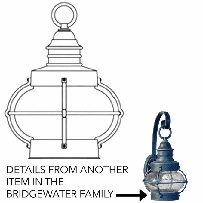 Hanover Lantern B9059 Bridgewater Large Nautical Outdoor Pier Mount