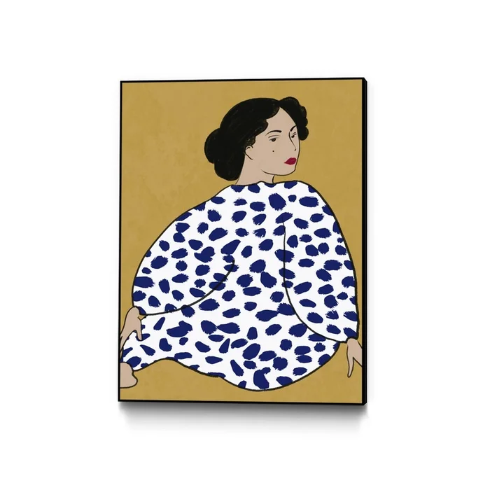 Happy Girl Canvas Framed Black 30×40 Wall Art|uvre dart murale sur toile encadre noire Happy Girl 30×40