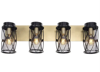 Harlequin Four Light Bath in Warm Bronze/Gold (137|612660)