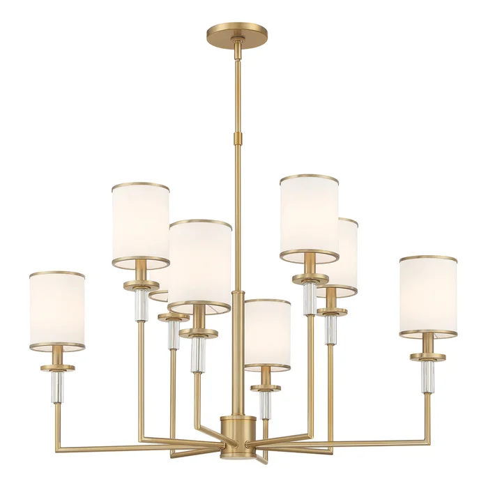 hatfield 8 light vibrant gold chandelier