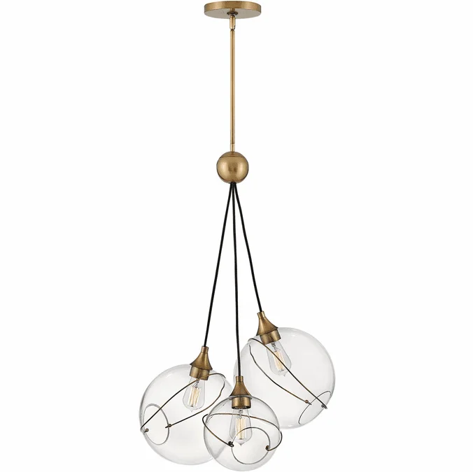 Hinkley 30304HBR Skye Modern Heritage Brass Multi Pendant Lamp