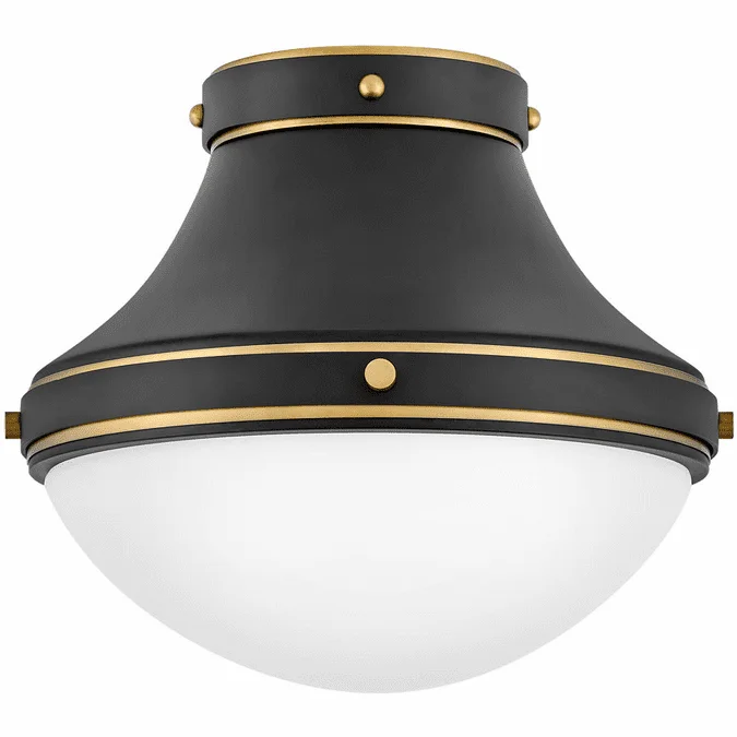 Hinkley 39051BK Oliver Contemporary Black Small Ceiling Lighting Fixture