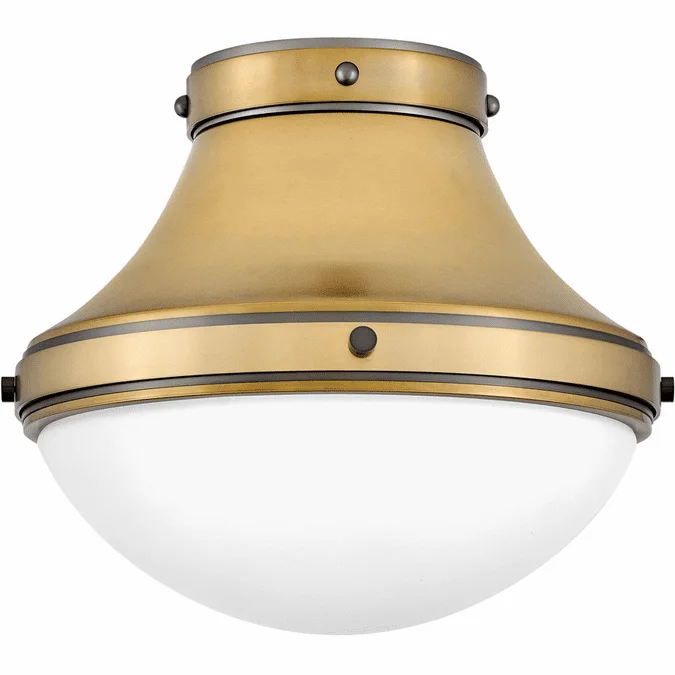 Hinkley 39051HB Oliver Contemporary Heritage Brass Small Flush Lighting