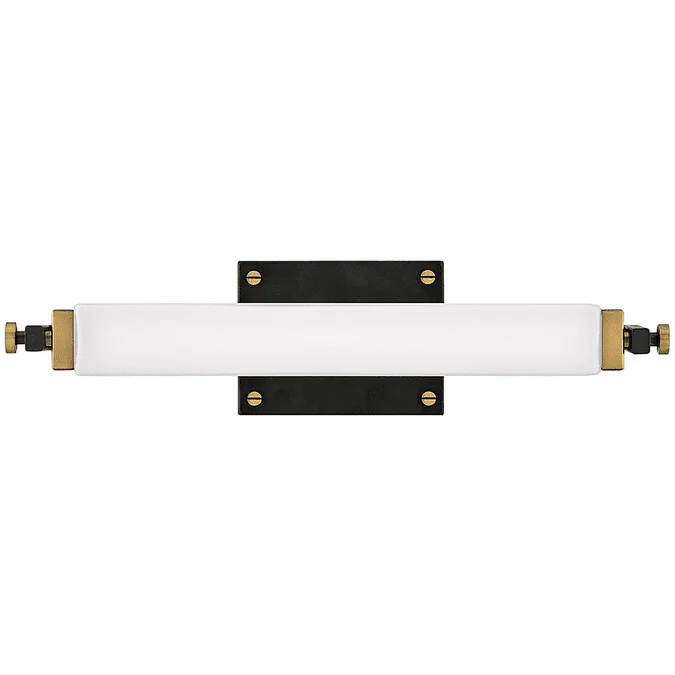 Hinkley 51090BK-HB Rollins Black with Heritage Brass LED 18″ Bathroom Vanity Lighting