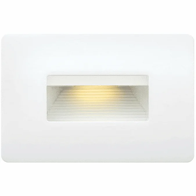 Hinkley 58508SW3K Luna Contemporary Line Voltage Satin White LED Indoor / Outdoor Step Light