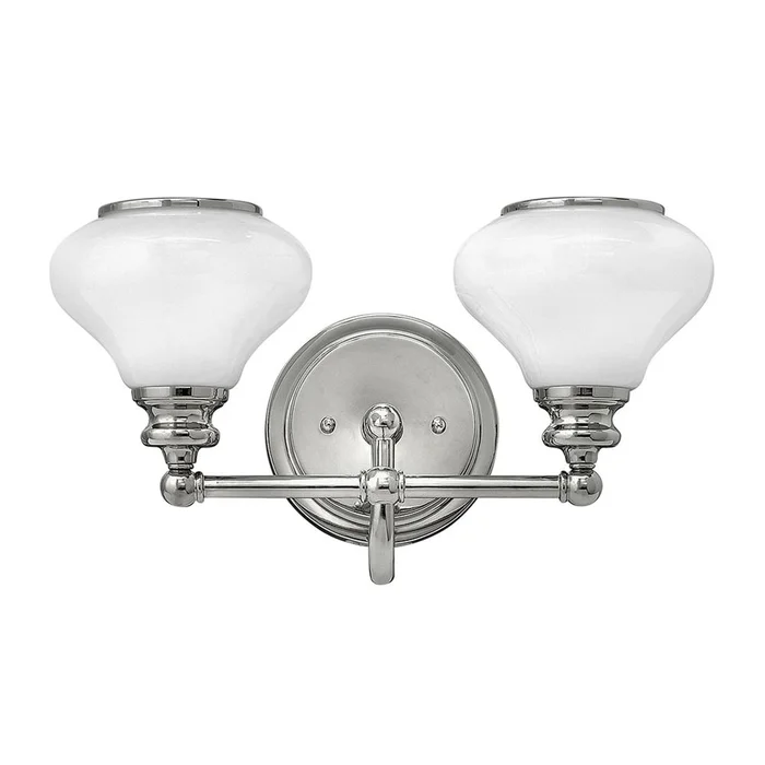 Hinkley Ainsley 2-LT Bath Light – Polished Nickel – 56552PN