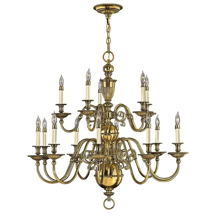 Hinkley Cambridge Two Tier Foyer Chandelier – Burnished Brass – 4417BB