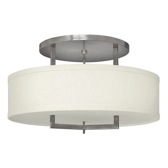 Hinkley Hampton Semi-Flush Mount – Antique Nickel – 3211AN-LED