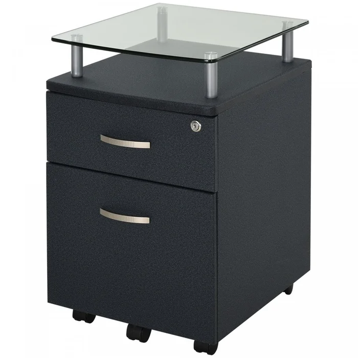 Homcom Filing Cabinet With Lock And Hanging Rail|Homcom Classeur Avec Serrure Et Rail De Suspension