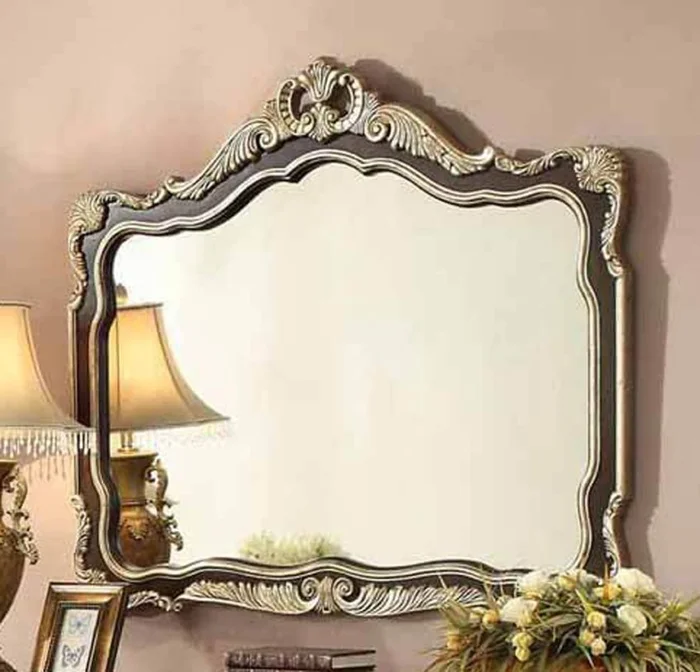 Homey Design HD-213 Mirror in Brown Cherry HD-M213