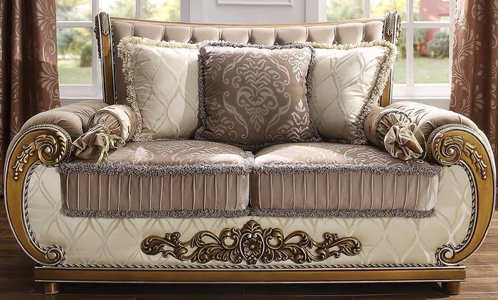 Homey Design HD-25 Loveseat in Perfect Brown HD-L25