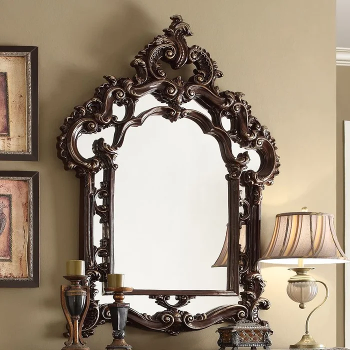 Homey Design HD-8017 Mirror in Brown HD-M8017