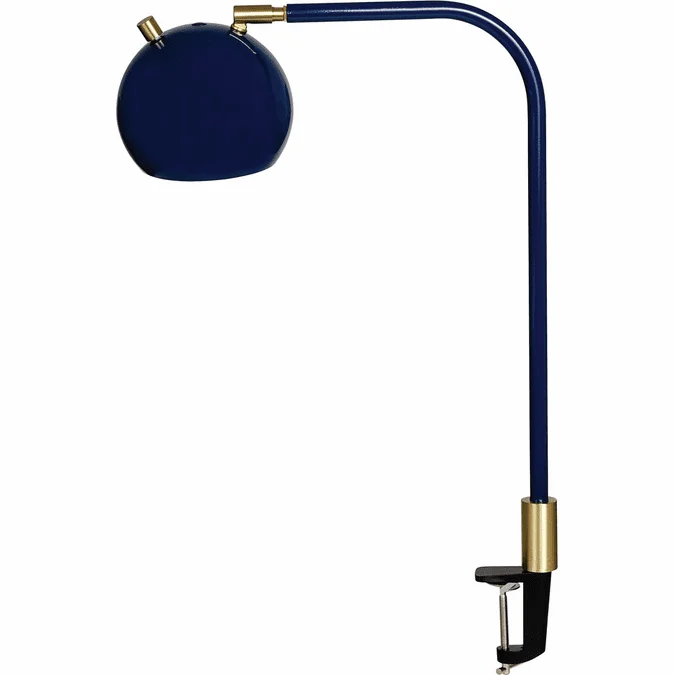 House of Troy AR401-NB/SB Aria Contemporary Navy Blue and Satin Brass LED Task Lamp