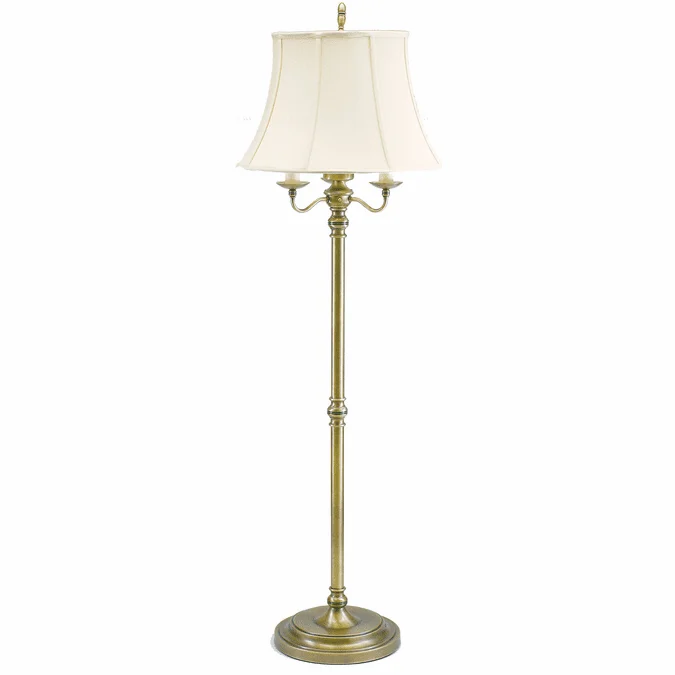 House of Troy N606AB Newport Collection Floor Lamp in Antique Brass