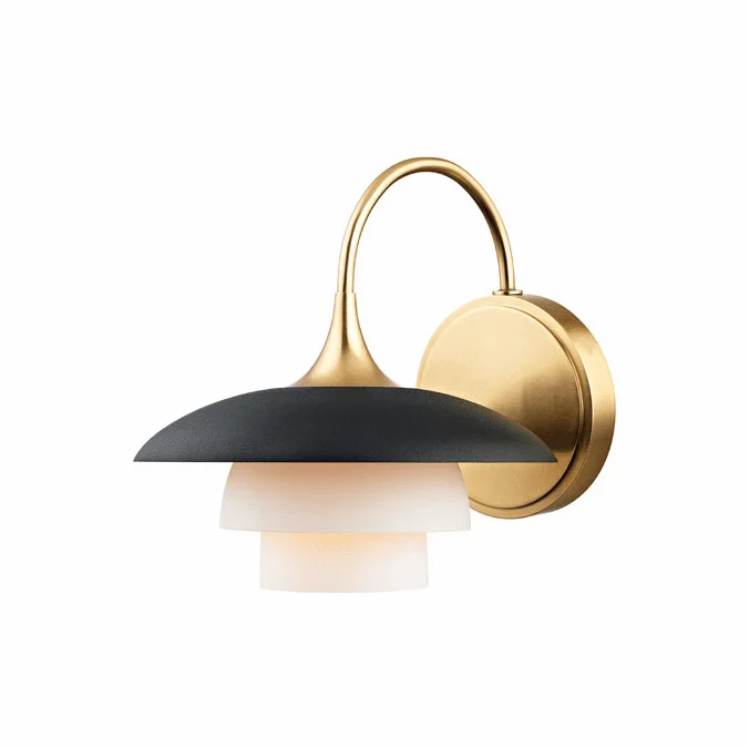 Hudson Valley 1011-AGB Barron Aged Brass Wall Sconce