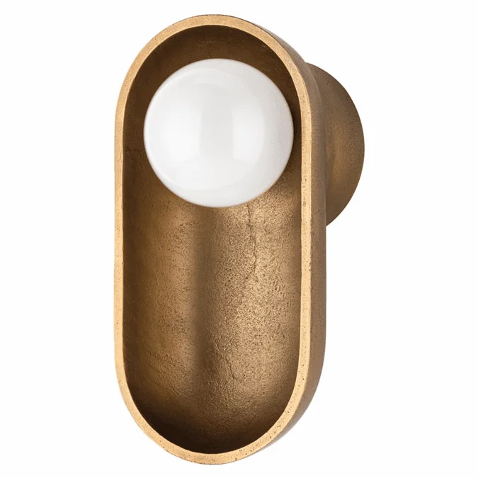 Hudson Valley 1781-AGB Nathan Contemporary Aged Brass LED Wall Mounted Lamp