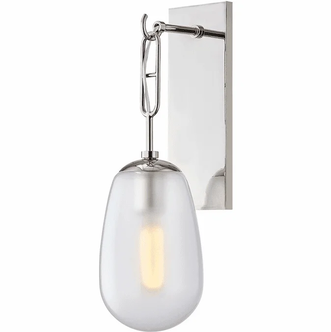 Hudson Valley 2101-PN Bruckner Contemporary Polished Nickel Lamp Sconce