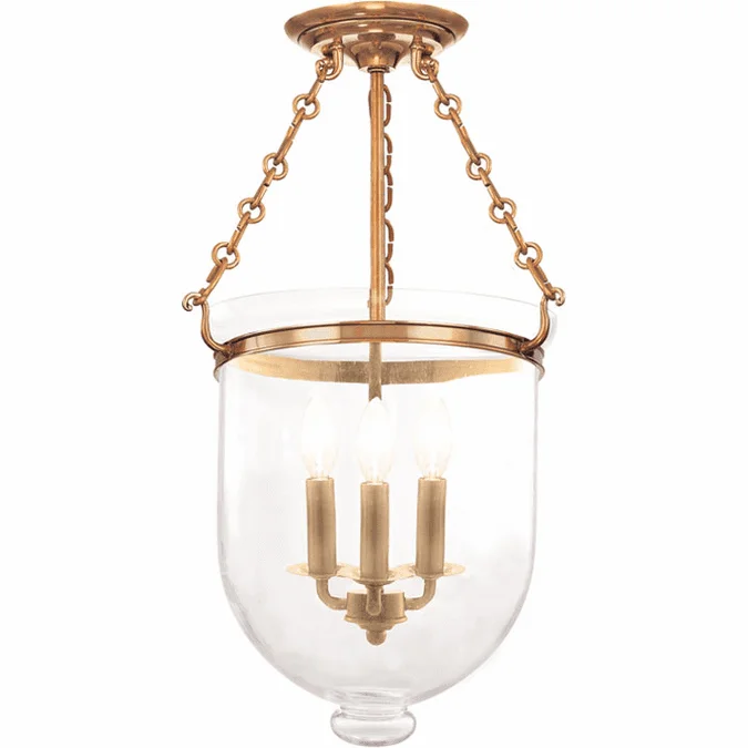Hudson Valley 253-AGB-C1 Hampton Aged Brass Overhead Light Fixture