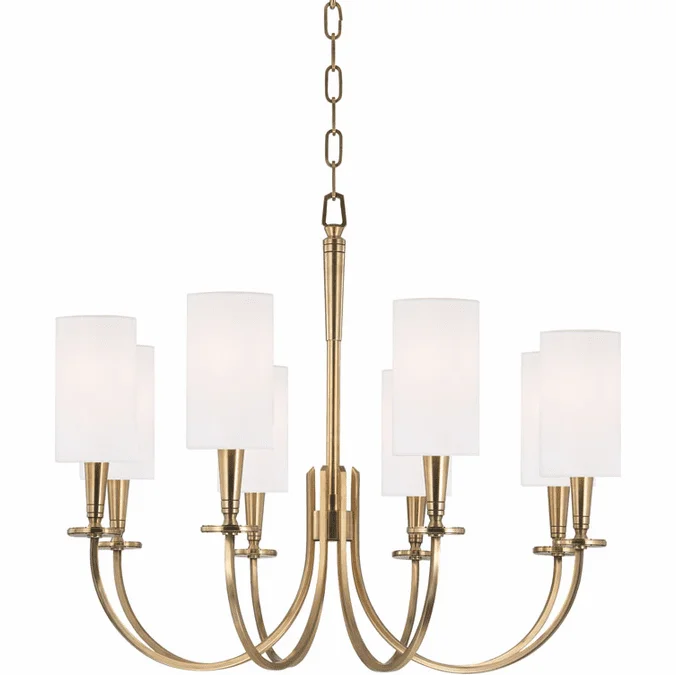 Hudson Valley 8028-AGB Mason Modern Aged Brass Chandelier Light