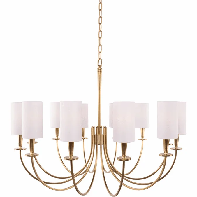 Hudson Valley 8032-AGB Mason Modern Aged Brass Lighting Chandelier