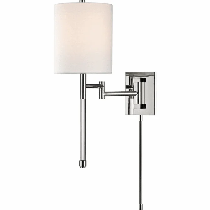Hudson Valley 9421-PN Englewood Modern Polished Nickel Swing Arm Wall Lamp