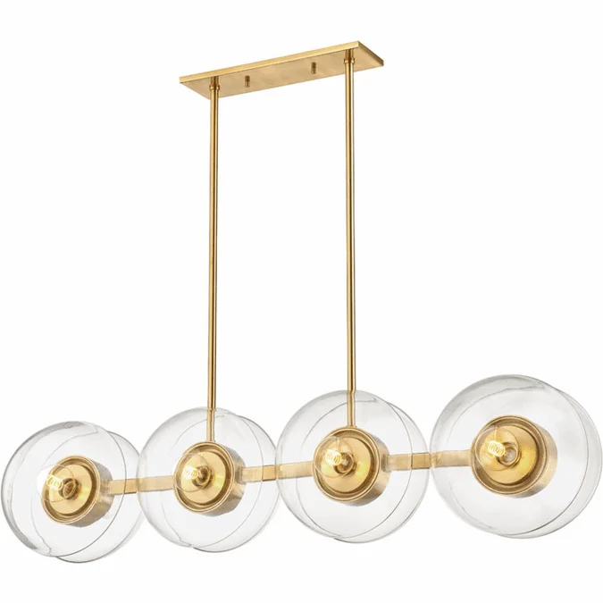Hudson Valley 9450-AGB Kert Contemporary Aged Brass Island Lighting