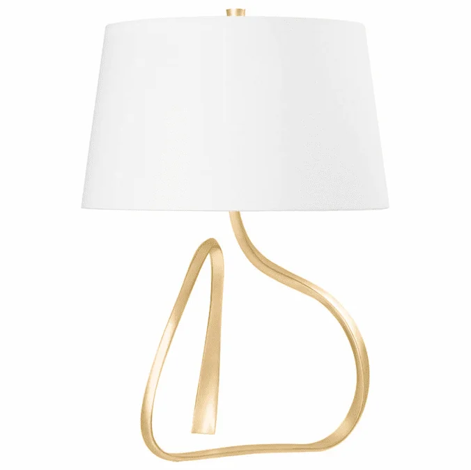 Hudson Valley L2018-VGL Tharold Contemporary Vintage Gold Leaf Table Top Lamp