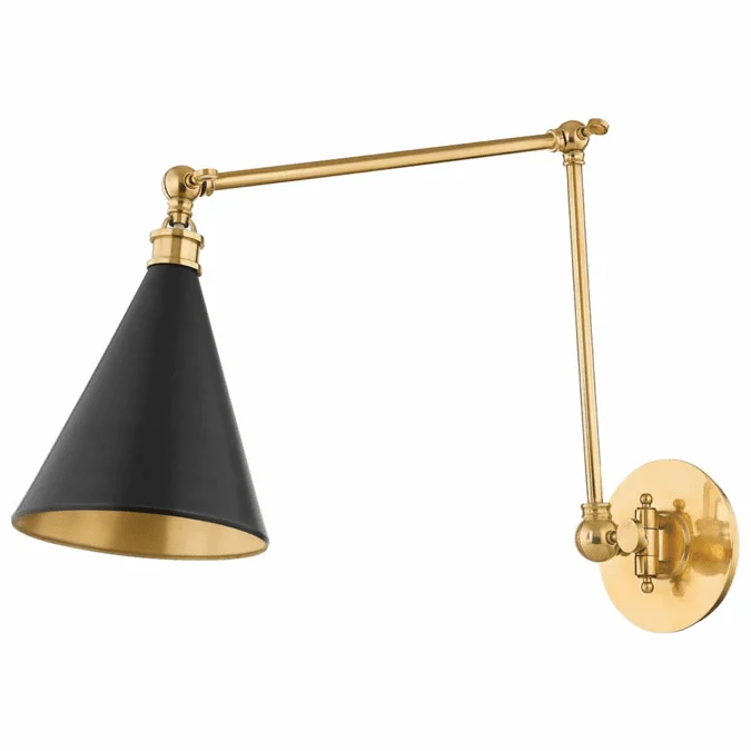 Hudson Valley MDS1301-ADB Osterley Contemporary Aged/Antique Distressed Bronze Swing Arm Wall Lamp