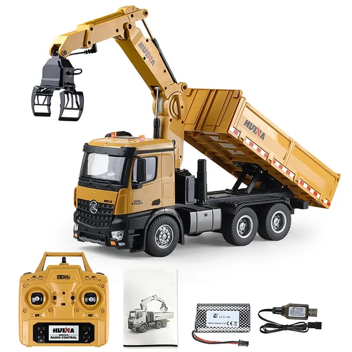HUINA 1:14 9ch Dump Truck with Arm Loader with Radio, Battery and Charger – SFMHN1575